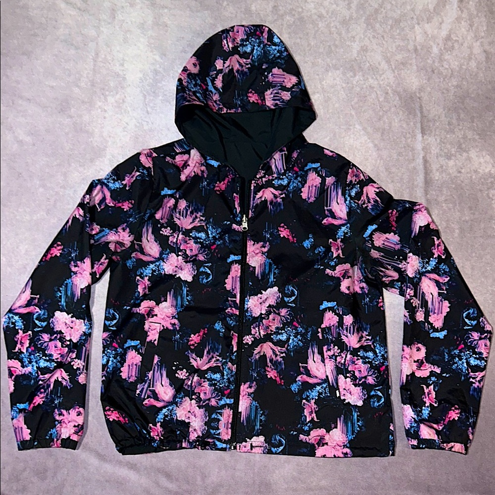 VANS Floral Print Reversible Windbreaker Jacket